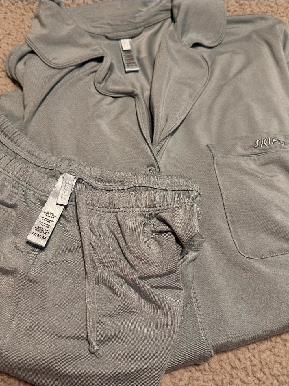 SKIMS Short Sleeve and shorts matching lounge set